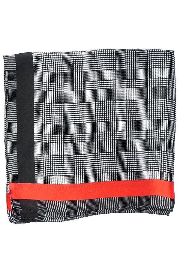 Silky satin neck scarf, versatile wear